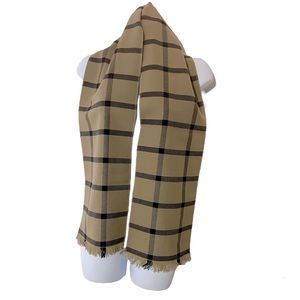 Plaid Tan Scarf